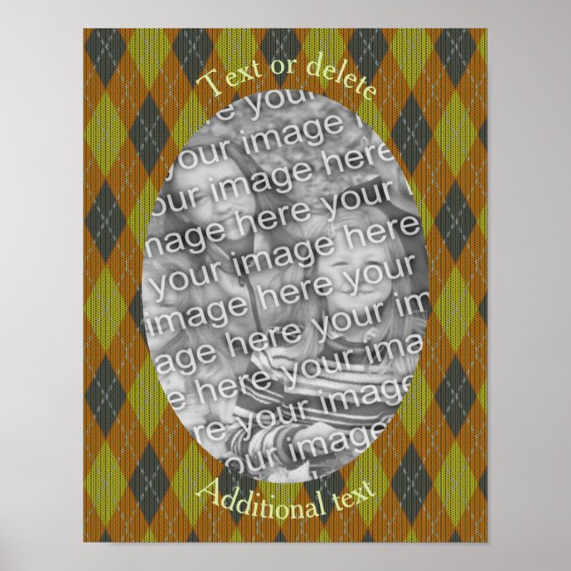 Poster Cadre de conception de Jacquard Créez votre propre (Devant)