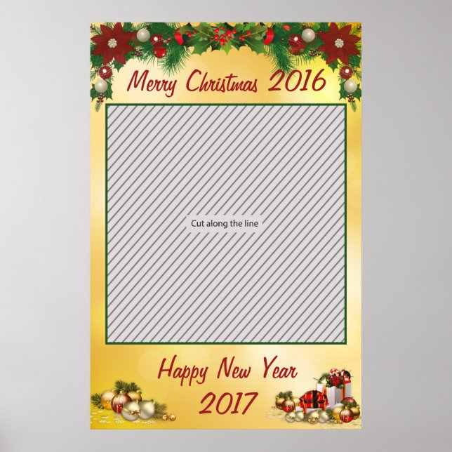 Poster Cadre de fête de Noël pour Photobooth (Devant)