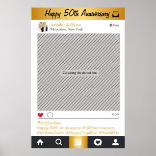 Poster Cadre de fête sur les médias sociaux Prop de Photo
