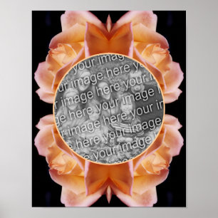 Poster Cadre de fleur Rosebud teinté Créez votre propre p