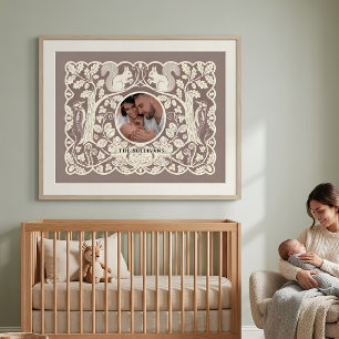 Poster Cadre de photo de famille personnalisé pour nurser