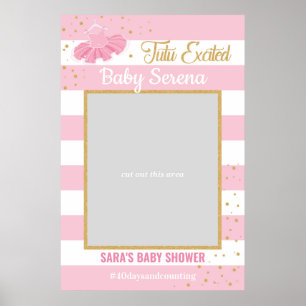 Poster Cadre de Photo de Prop Tutu Ballerina Baby Shower 