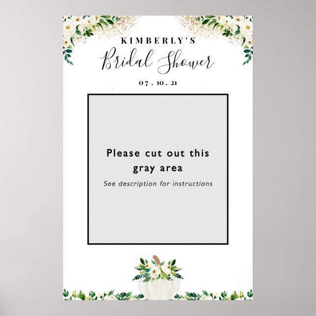 Poster Cadre de Photomaton de Mariage pour Fête de Fiança (Devant)