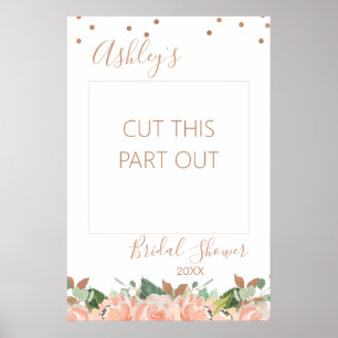 Poster Cadre de photomaton de mariage rose gold
