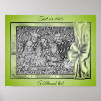 Cadre de ruban de satin vert Créer votre propre ph