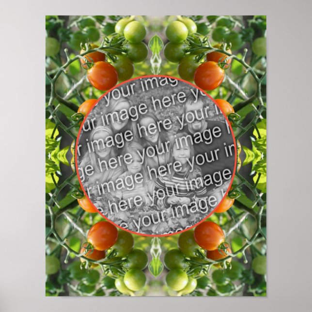 Poster Cadre de tomates cerises Créez votre propre photo (Devant)