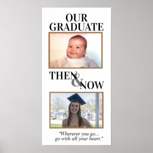 Poster Cadre d'études, puis et maintenant photo des diplô