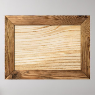 Poster Cadre En Bois Naturel Avec Plaque En Bois À L'Inté