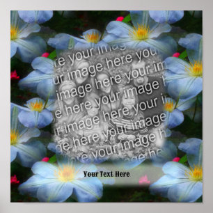 Poster Cadre Fleur Clematis Blanc Créez Votre Propre Phot