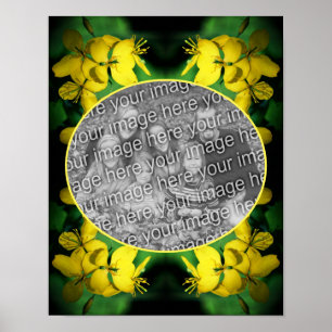 Poster Cadre Fleur sauvage Jaune Créez votre propre photo