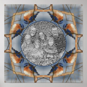 Poster Cadre naturel Bluebird Créez votre propre photo