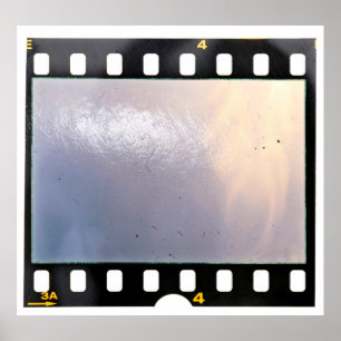 Poster Cadre ou bande de film 35mm vierge sur arrière - p