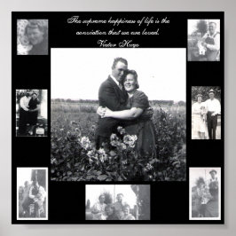 Poster Cadre photo avec photo centrale | Citation d'amour