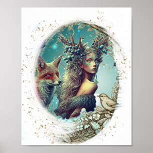 Poster Cadre photo de fantaisie oiseaux et nature tourbil