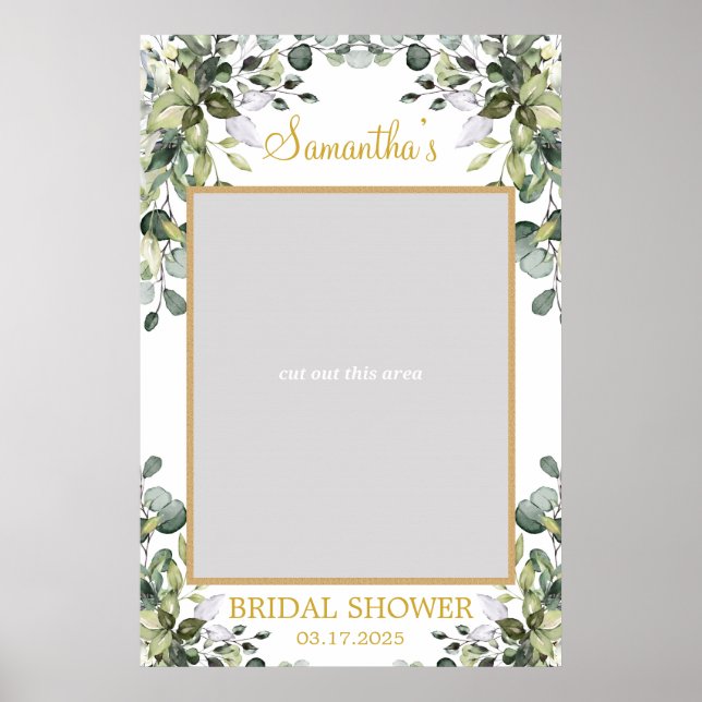 Poster Cadre photo de feuillage de verdure luxuriante et  (Devant)