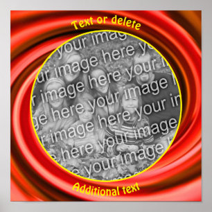 Poster Cadres Red Swirls Créez votre propre photo