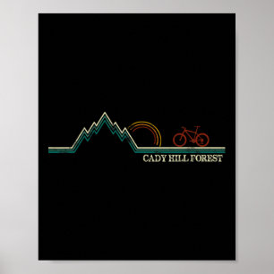 Poster Cady Hill Vélo tout terrain Vermont Stowe 