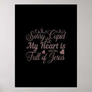 Poster Café Art Mon Coeur Est Plein De Jésus