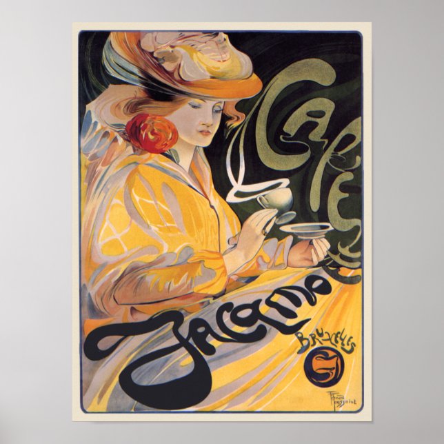 Poster Café Art nouveau par Toussaint (Devant)