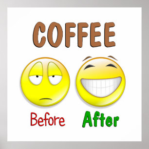 Poster Café avant ensuite