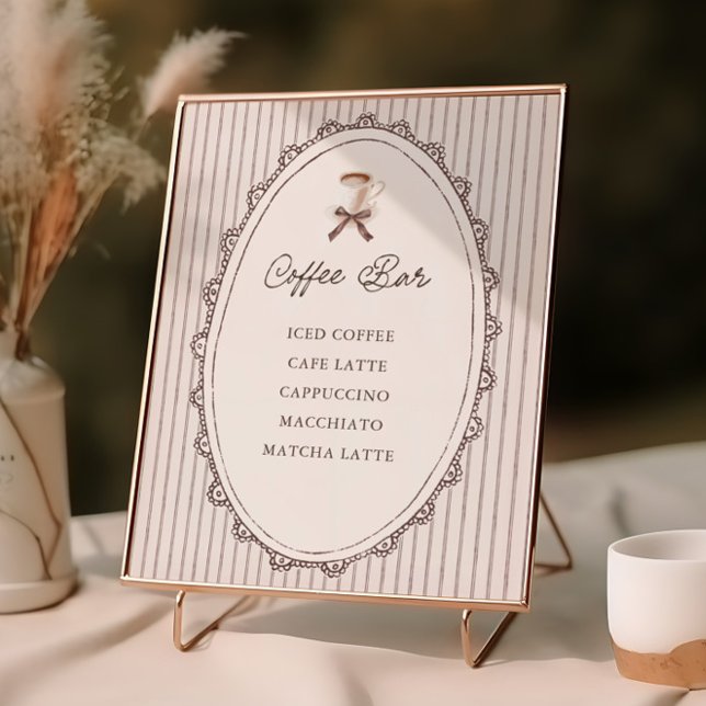 Poster Cafe Bebe Vintage Coffee Bar (Créateur téléchargé)