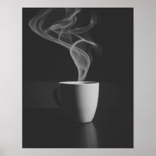 Poster Café chaud vapeur