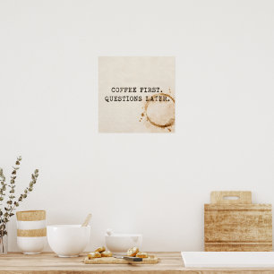 Poster Café d'abord