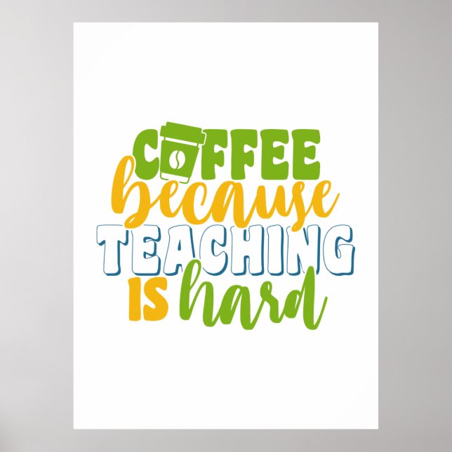 Poster Café de jour de l'enseignant parce que l'enseignem (Devant)