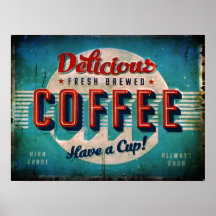 Café délicieux fraîchement infusé réplique antique