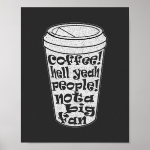 Poster café diable oui personnes pas un grand ventilateur