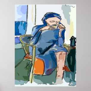 Poster Café du matin Abstrait