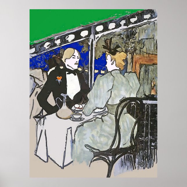 Poster Café du matin, ajouter du texte, Imprimer (Devant)