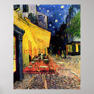 Poster Café é Terrasse à Night Vincent Van Gogh High