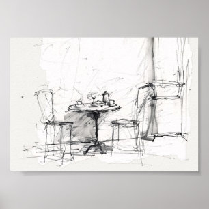 Poster Café en plein air - Café relaxant
