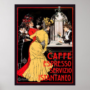 Poster Café express Servizio Istantaneo de Caffe