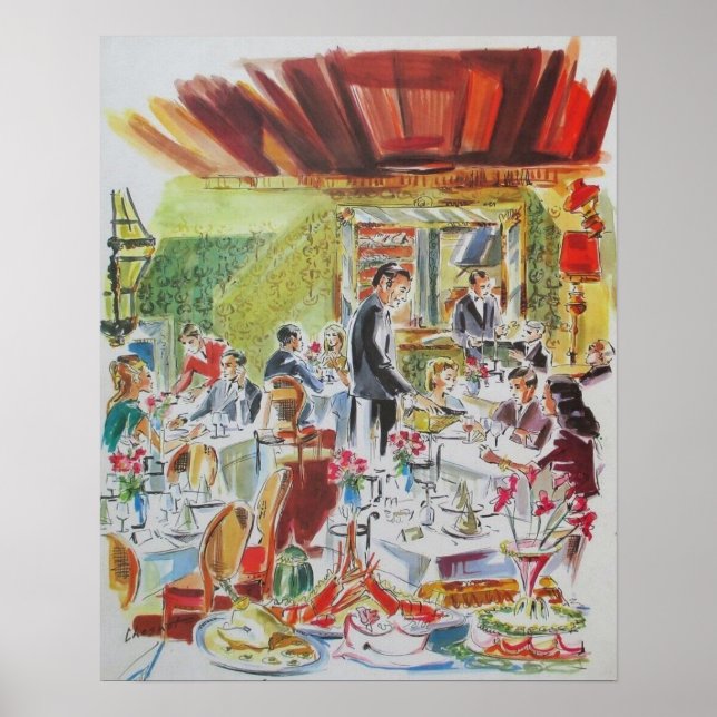 Poster Café français des années 60 (Devant)