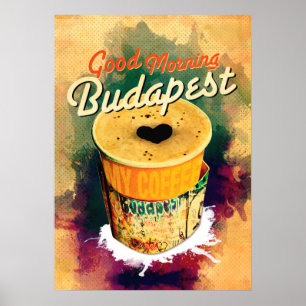 Poster Café Graffitti Envelopper Good Morning Budapest!