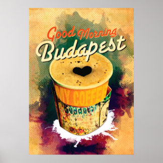 Poster Café Graffitti Envelopper Good Morning Budapest!
