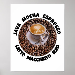 Poster Café Latte Mocha Wall Art