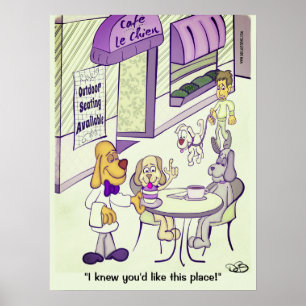 Poster Café pour chiens
