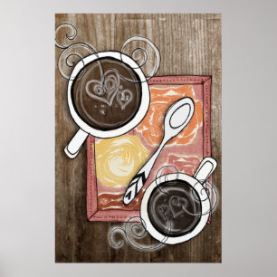 Poster café pour l'affiche deux