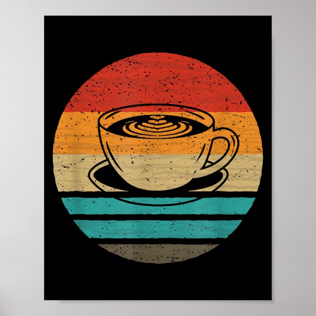 Poster Café Retro Style Vintage (Devant)