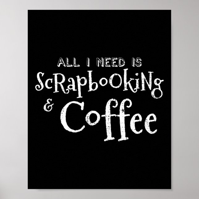 Poster Café Scrapbooking Vintage (Devant)