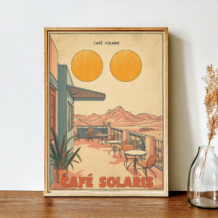 Poster Café Solaris - Sci-fi Vintage