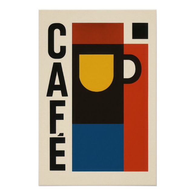 Poster Café structuré (Devant)