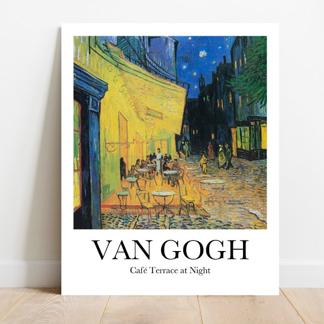 Poster Café Terrasse à la nuit par Vincent van Gogh (Starry Night's Cousin: Van Gogh's "Cafe Terrace." Vivid colors, museum-quality print)