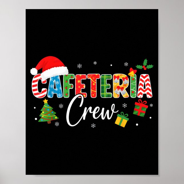 Poster Cafeteria Crew Christmas Holiday School Staff Food (Devant)