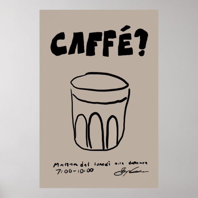 Poster Caffe (Devant)