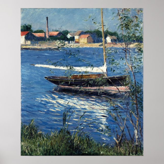 Poster Caillebotte - Bateau À L'Amarrage Sur La Seine (Devant)