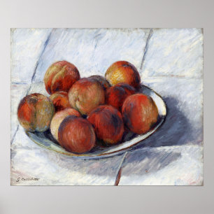 Poster Caillebotte - L'assiette de pêches